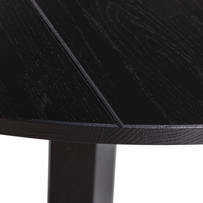 Masa dining Rhonda, lemn de stejar, negru, 75 x 129 x 129 cm, WOOOD 375419-BN [6]