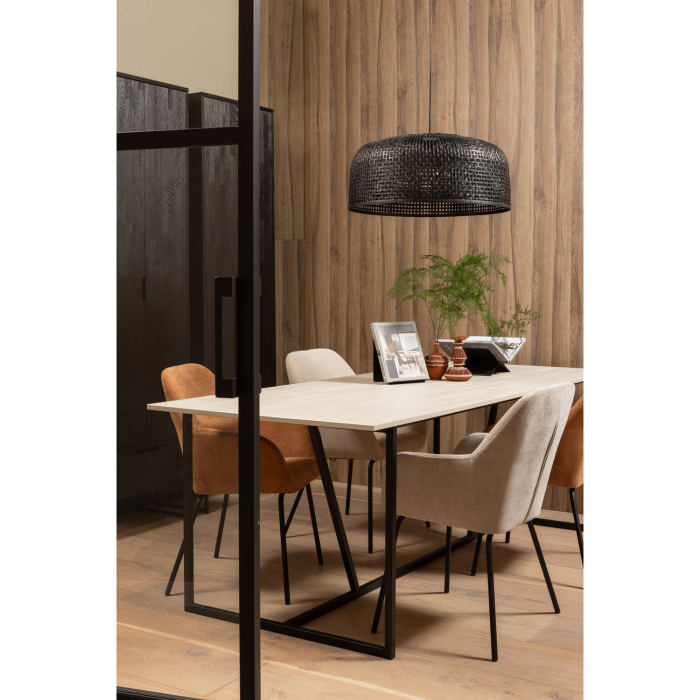 Masa dining Silas, lemn de frasin, gri prafuit, 75 x 220 x 90 cm, WOOOD 373652-D [3]