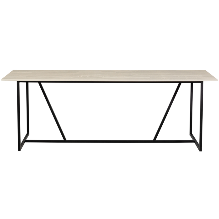 Masa dining Silas, lemn de frasin, gri prafuit, 75 x 220 x 90 cm, WOOOD 373652-D [4]