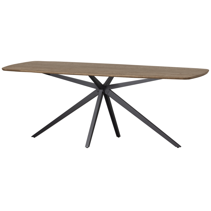 Masa dining Tablo, lemn de stejar, maro casmir, 76 x 220 x 100 cm, WOOOD 377749-CB [2]