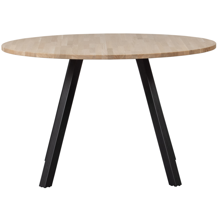 Masa dining Tablo, lemn de stejar, netratat, 75 x 120 x 120 cm, WOOOD 376022-N [3]