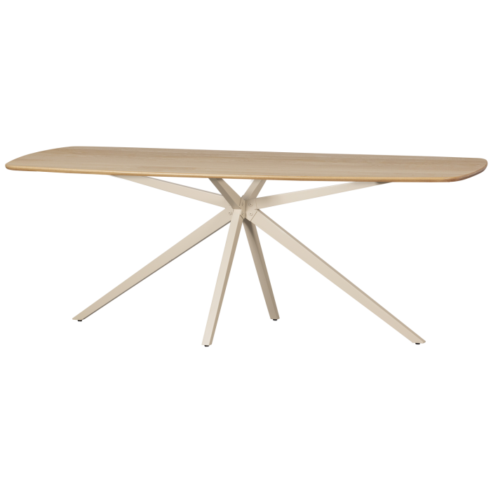 Masa dining Tablo, lemn de stejar, transparent, 76 x 220 x 100 cm, WOOOD 377748-TP [2]