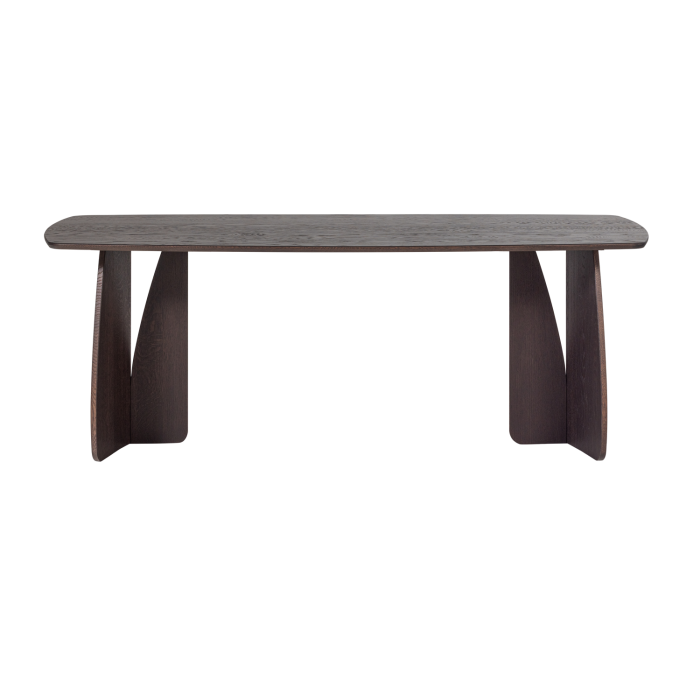 Masa dining Veere, lemn de stejar, maro mystic, 77 x 200 x 100 cm, WOOOD 377929-B [4]