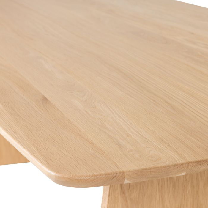 Masa dining Veere, lemn de stejar, natur, 77 x 180 x 100 cm, WOOOD 377928-N [5]