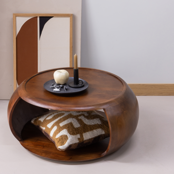 Masuta de cafea Cole, lemn de mango, maro, 36 x 72 x 72 cm, WOOOD 377537-B [2]