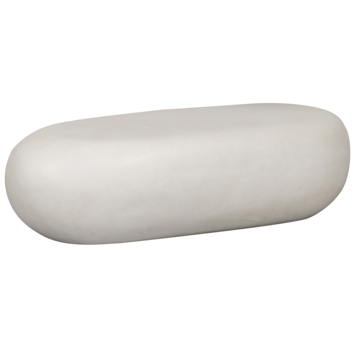 Masuta de cafea Pebble, argila armata cu fibra de sticla, alb, 28 x 100 x 43 cm, vtwonen 377515-W [6]