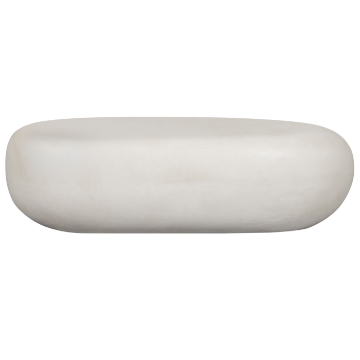 Masuta de cafea Pebble, argila armata cu fibra de sticla, alb, 28 x 100 x 43 cm, vtwonen 377515-W [2]