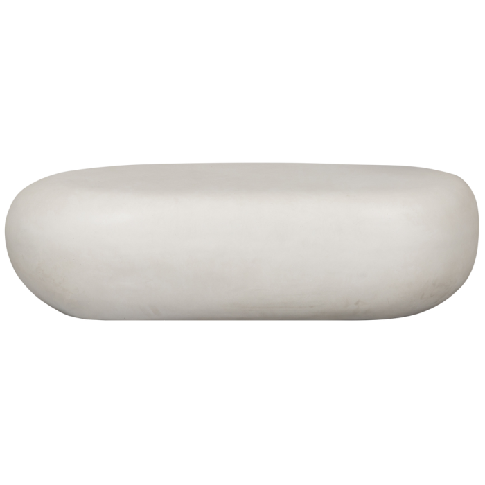 Masuta de cafea Pebble, argila armata cu fibra de sticla, alb, 28 x 100 x 43 cm, vtwonen 377515-W [3]
