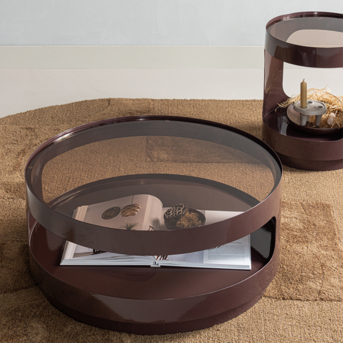 Masuta de cafea Sero, metal, maro, 32 x 70 x 70 cm, WOOOD 377934-B [2]