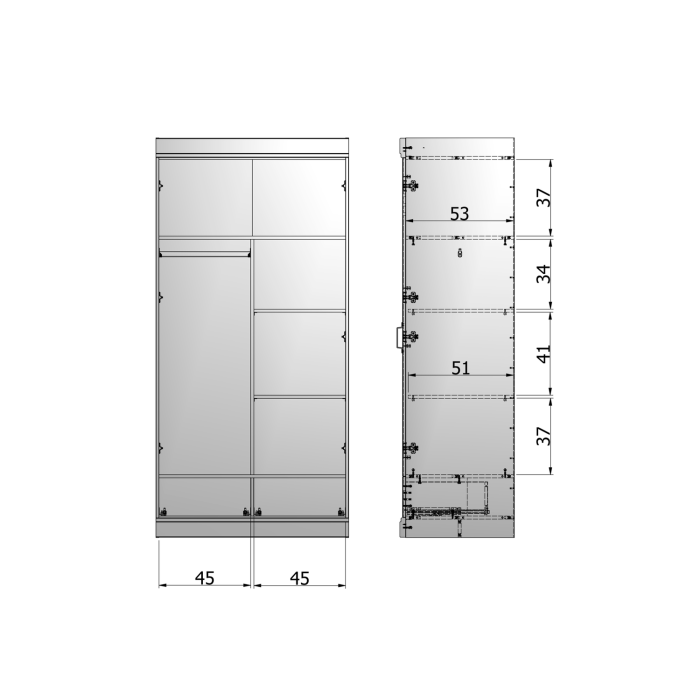 Ornament decorativ Connect, melamina, negru, 121 x 55 x 3 cm, WOOOD 360308-ZW [4]