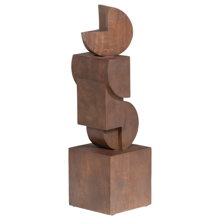Ornament decorativ Draxa, lemn de mango, maro, 62 x 18 x 18 cm, WOOOD 377942-B [4]