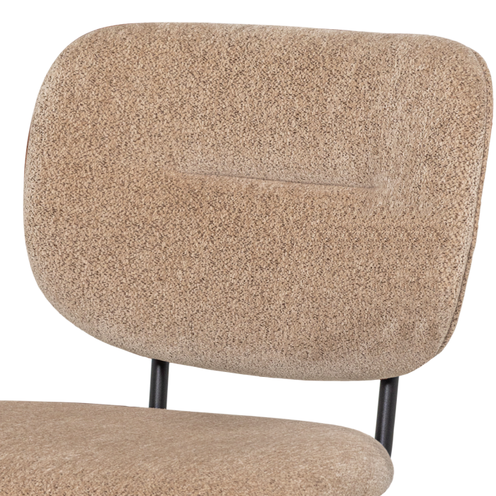 Scaun de bar Brint, chenille tesut, nisipiu, 105 x 43 x 57 cm, WOOOD 378087-Z [5]