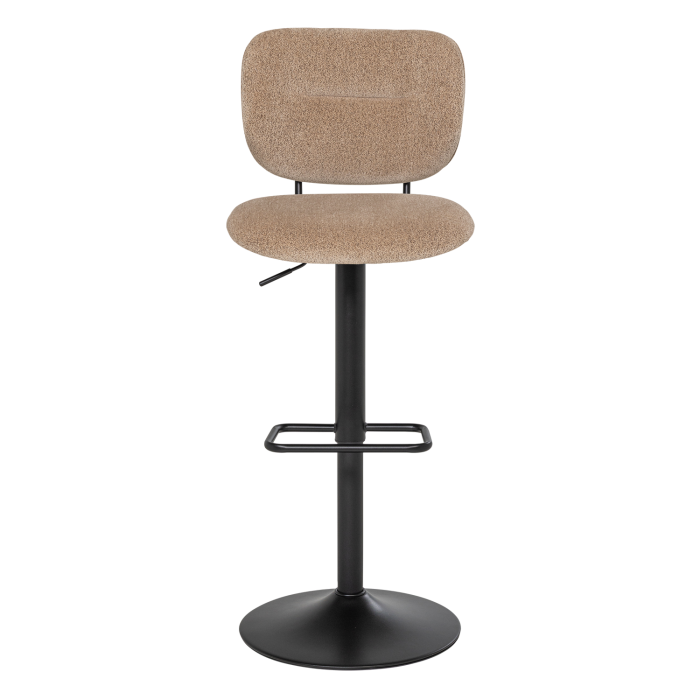 Scaun de bar Brint, chenille tesut, nisipiu, 105 x 43 x 57 cm, WOOOD 378087-Z [2]