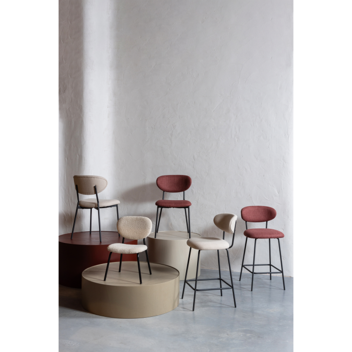 Scaun de bar Kjeld, tesatura, natur, 93 x 46 x 52 cm, WOOOD 374073-N [2]