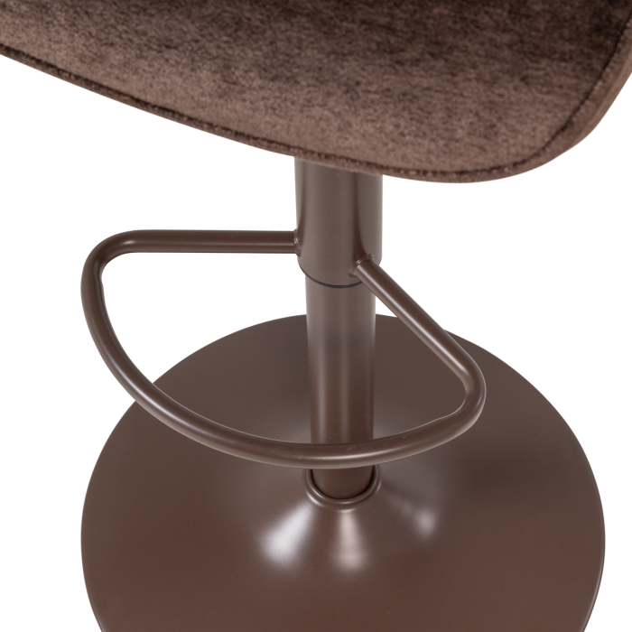 Scaun de bar Marten, chenille, maro inchis, 110 x 45 x 50 cm, WOOOD 377486-D [10]
