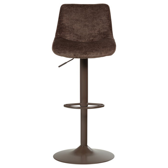 Scaun de bar Marten, chenille, maro inchis, 110 x 45 x 50 cm, WOOOD 377486-D [4]