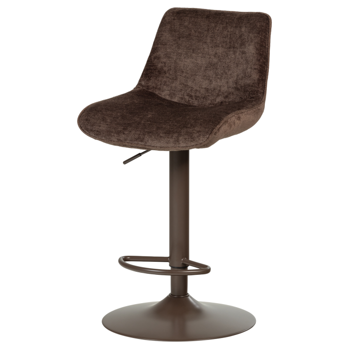 Scaun de bar Marten, chenille, maro inchis, 110 x 45 x 50 cm, WOOOD 377486-D [5]