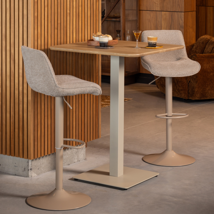 Scaun de bar Marten, poliester, nisipiu, 110 x 45 x 50 cm, WOOOD 377486-S [2]