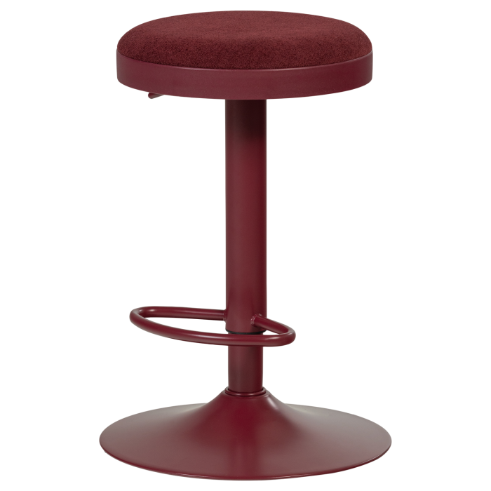 Scaun de bar Mevo, chenille, bordo, 82 x 42 x 42 cm, WOOOD 377972-O [5]