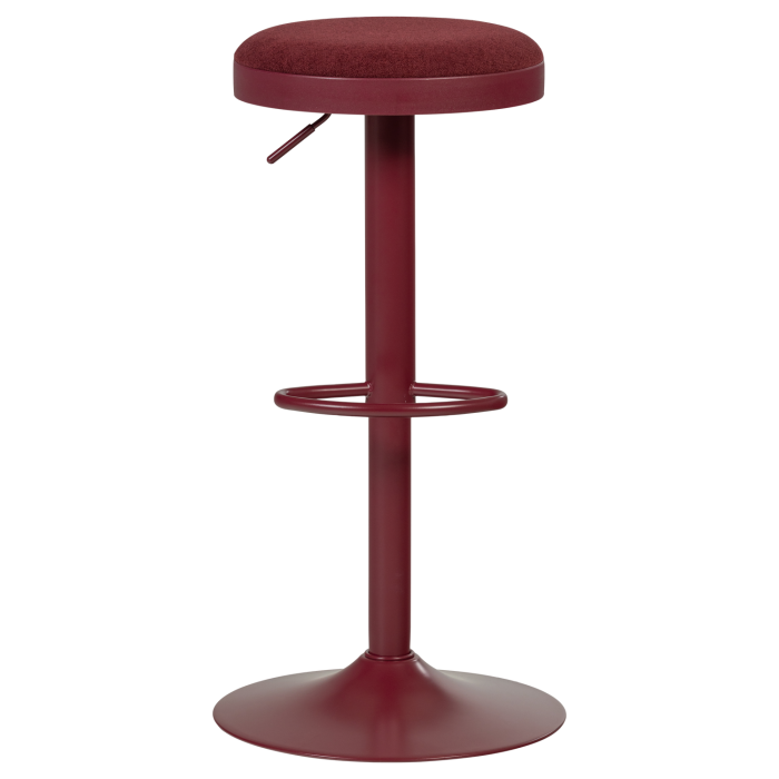 Scaun de bar Mevo, chenille, bordo, 82 x 42 x 42 cm, WOOOD 377972-O [4]