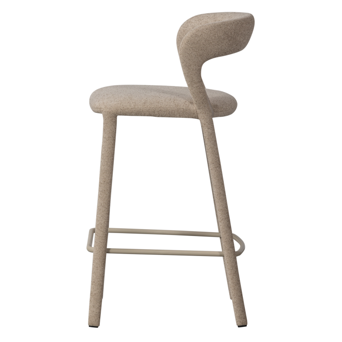 Scaun de bar Noble, poliester, nisipiu, 95 x 48 x 52 cm, WOOOD 377535-Z [5]