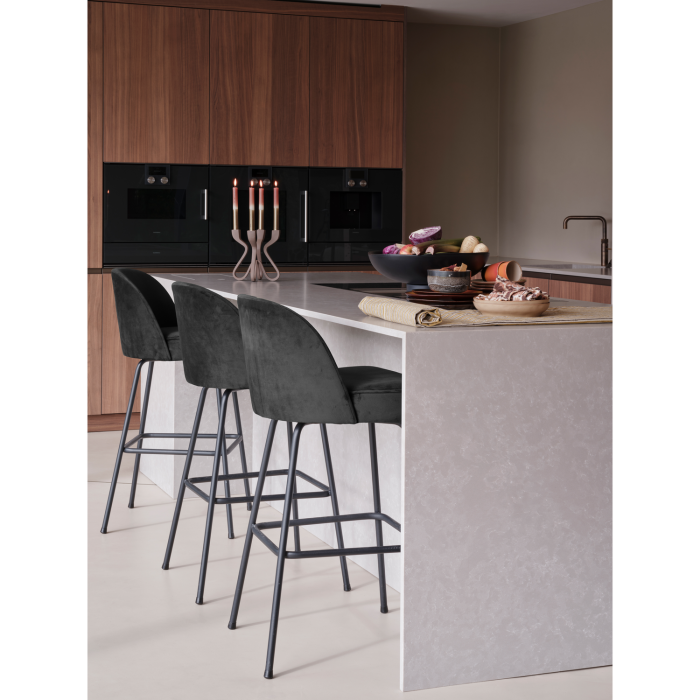Scaun de bar Vogue, poliester, negru, 103 x 50 x 55 cm, WOOOD 800293-Z [2]