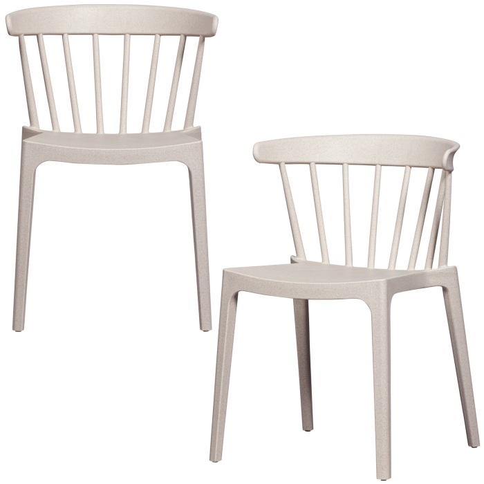 Scaun de gradina Bliss, plastic, alb crem melanj, 75 x 52 x 53 cm, WOOOD 378634-WM [7]