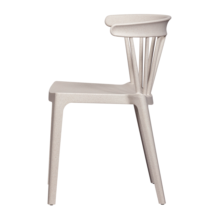Scaun de gradina Bliss, plastic, alb crem melanj, 75 x 52 x 53 cm, WOOOD 378634-WM [5]