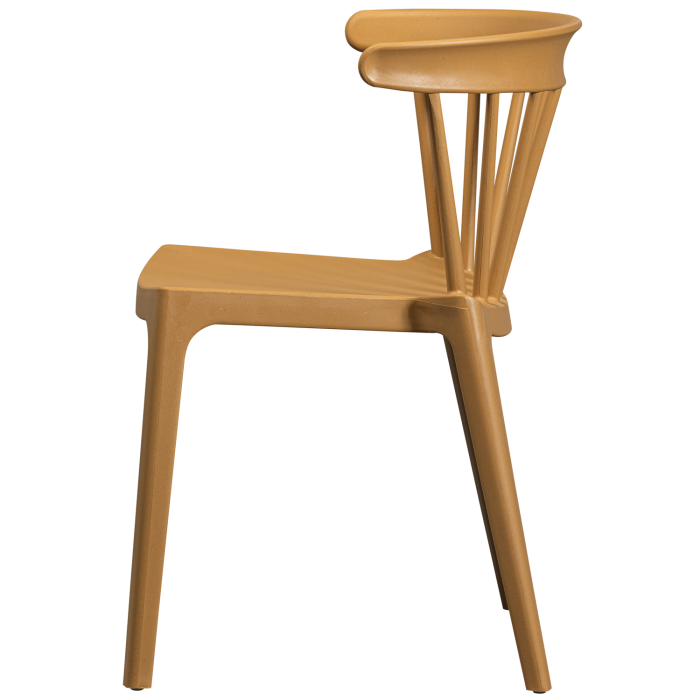 Scaun de gradina Bliss, plastic, caramel melanj, 75 x 52 x 53 cm, WOOOD 378634-CM [5]