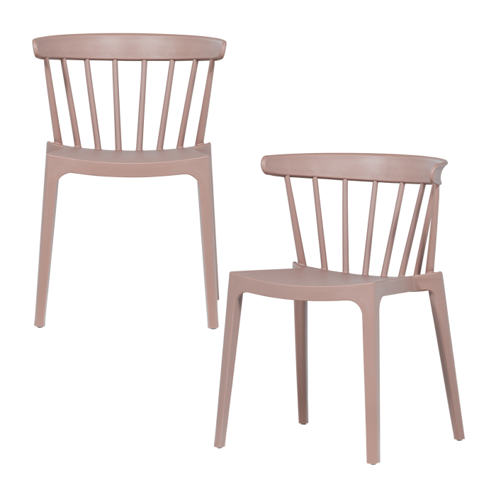 Scaun de gradina Bliss, plastic, roz somon, 75 x 52 x 53 cm, WOOOD 378634-R [6]
