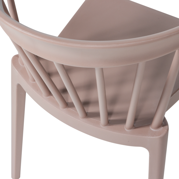 Scaun de gradina Bliss, plastic, roz somon, 75 x 52 x 53 cm, WOOOD 378634-R [7]