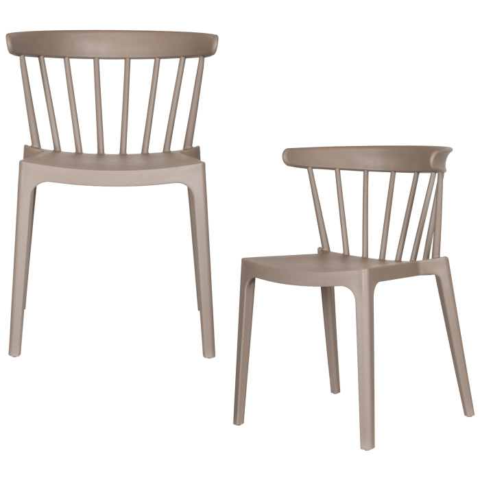 Scaun de gradina Bliss, plastic, taupe, 75 x 52 x 53 cm, WOOOD 378634-TA [7]