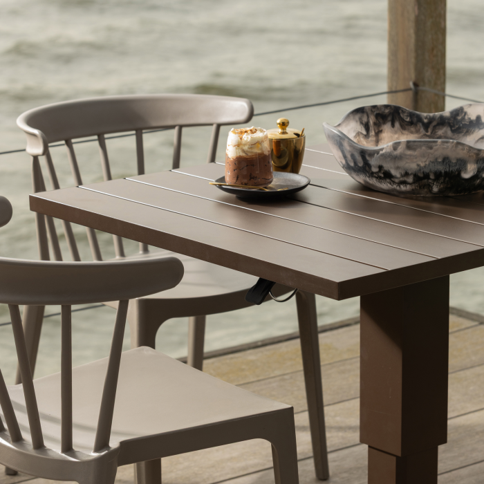 Scaun de gradina Bliss, plastic, taupe, 75 x 52 x 53 cm, WOOOD 378634-TA [3]