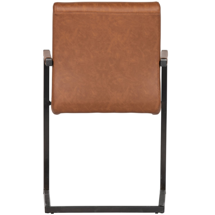 Scaun dining Bas, piele ecologica (PU), coniac, 87 x 54 x 62 cm, WOOOD 376052-C [7]