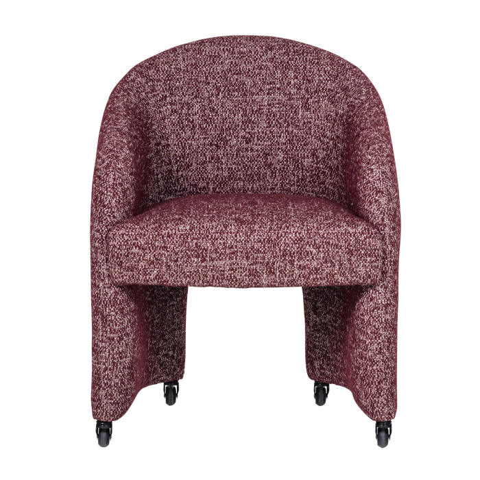 Scaun dining Cordo, tesatura melanj, bordo, 83 x 64 x 64 cm, WOOOD 377800-B [3]