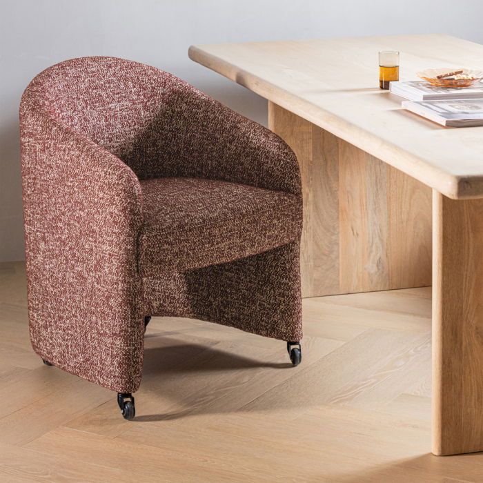 Scaun dining Cordo, tesatura melanj, maro ruginiu, 83 x 64 x 64 cm, WOOOD 377800-R [2]