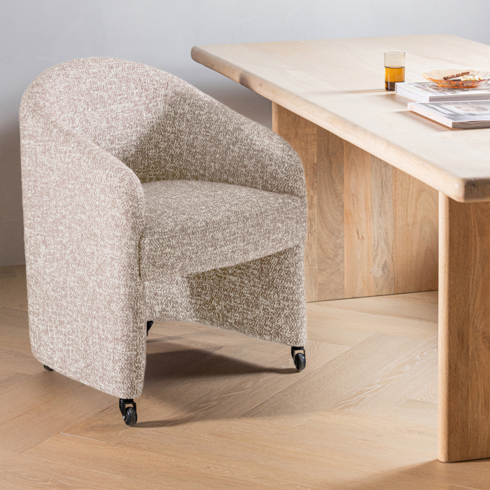 Scaun dining Cordo, tesatura melanj, natur melanj, 83 x 64 x 64 cm, WOOOD 377800-N [2]