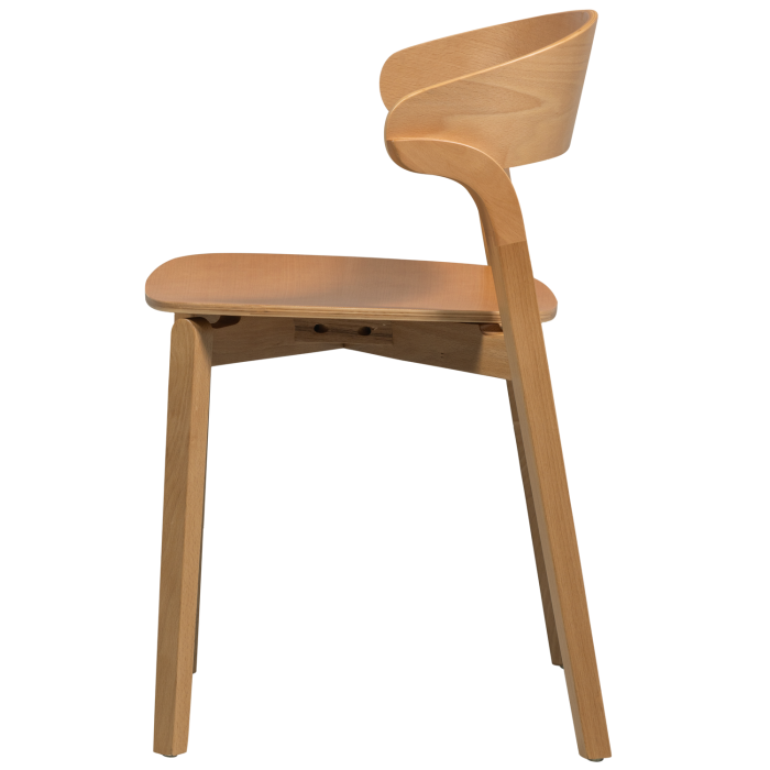 Scaun dining Cras, lemn, natur, 75 x 52 x 42 cm, WOOOD 377393-N [4]