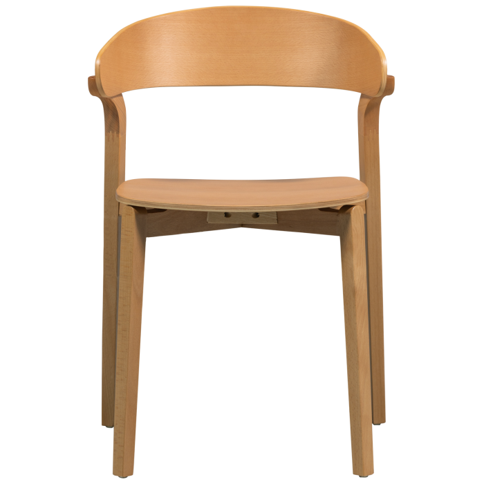 Scaun dining Cras, lemn, natur, 75 x 52 x 42 cm, WOOOD 377393-N [3]