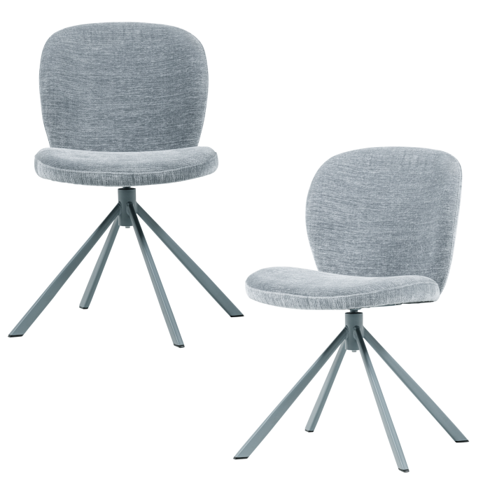 Scaun dining Femke, chenille, albastru, 80 x 58 x 65 cm, WOOOD 377380-B [6]