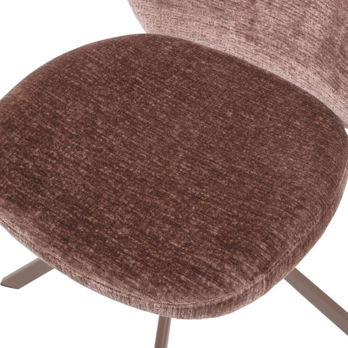 Scaun dining Femke, chenille, maro, 80 x 58 x 65 cm, WOOOD 377380-R [7]