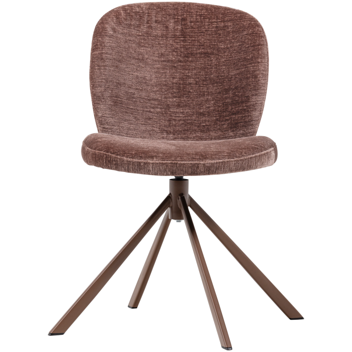 Scaun dining Femke, chenille, maro, 80 x 58 x 65 cm, WOOOD 377380-R [3]