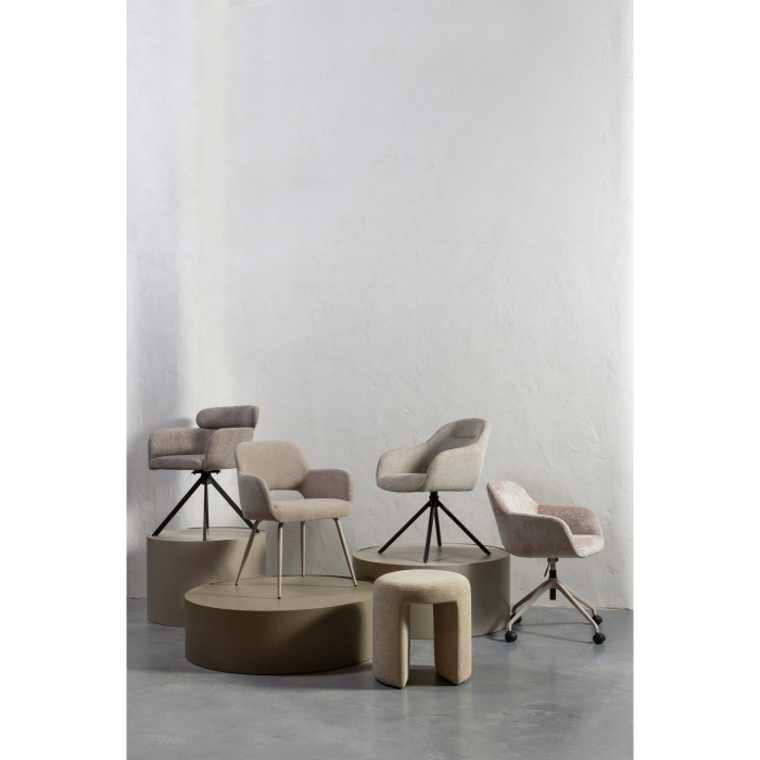 Scaun dining Grant-jaki, poliester, nisipiu, 80 x 57 x 61 cm, WOOOD 377388-Z [2]