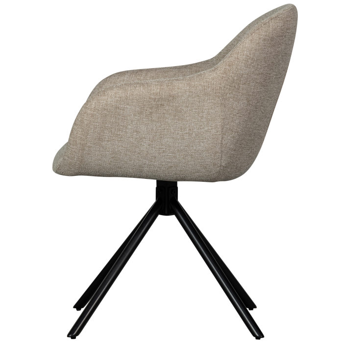Scaun dining Grant-jaki, poliester, nisipiu, 80 x 57 x 61 cm, WOOOD 377388-Z [4]