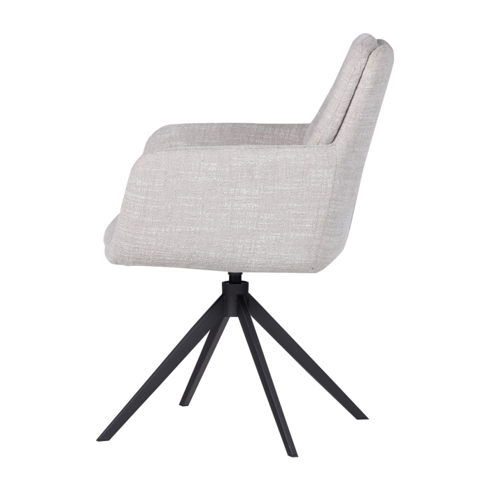 Scaun dining Grant, tesatura melanj, natur melanj, 88 x 61 x 63 cm, WOOOD 377387-A [4]