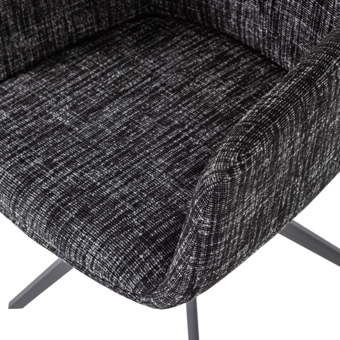 Scaun dining Grant, tesatura melanj, negru, 88 x 61 x 63 cm, WOOOD 377387-Z [6]