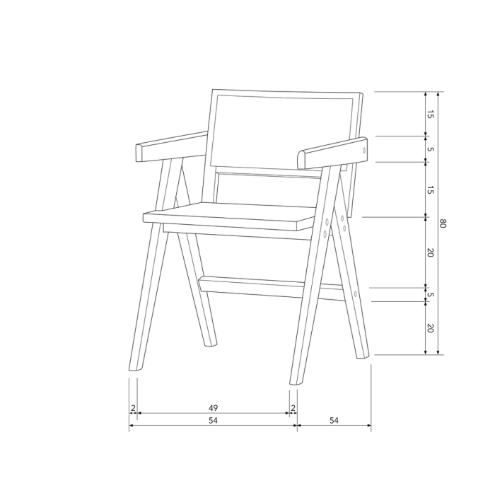 Scaun dining Gunn, lemn de pin, negru, 80 x 54 x 54 cm, WOOOD 373499-Z [3]