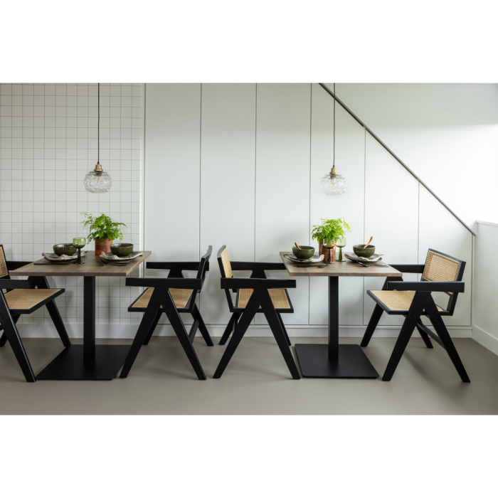 Scaun dining Gunn, lemn de pin, negru, 80 x 54 x 54 cm, WOOOD 373499-Z [2]