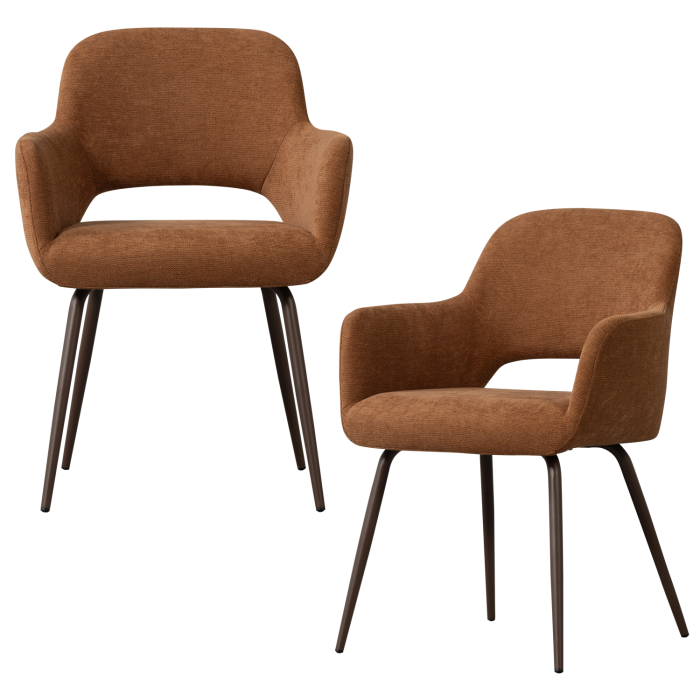 Scaun dining Jenny, poliester, maro, 80 x 58 x 58 cm, WOOOD 374076-B [7]