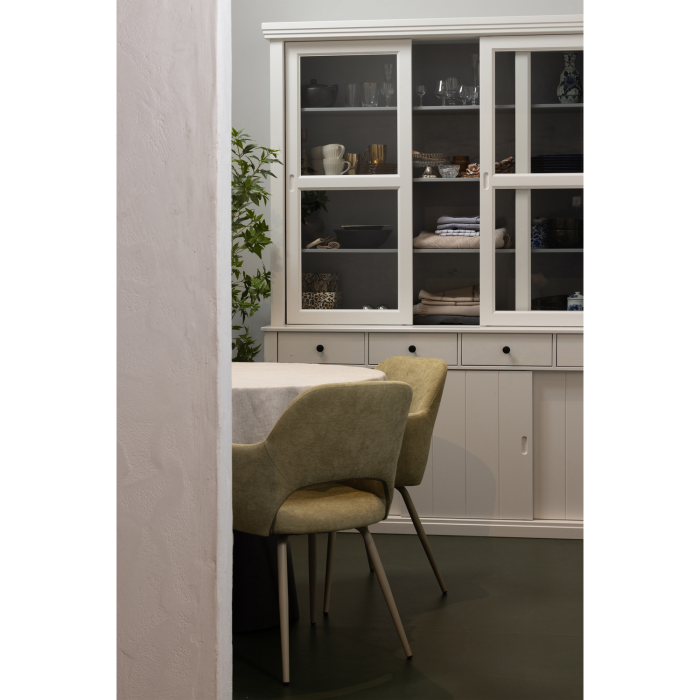 Scaun dining Jenny, tesatura, verde salvie, 80 x 58 x 58 cm, WOOOD 374076-G [2]